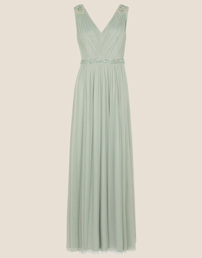Brenda Embellished Maxi Dress, Green (SAGE), large