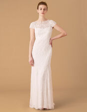 Sophie Beaded Floral Bridal Dress, Ivory (IVORY), large