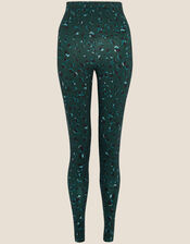 Animal Print Leggings, Green (GREEN), large