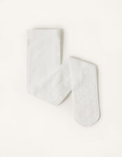 Baby Flower Lace Tights, Ivory (IVORY), large