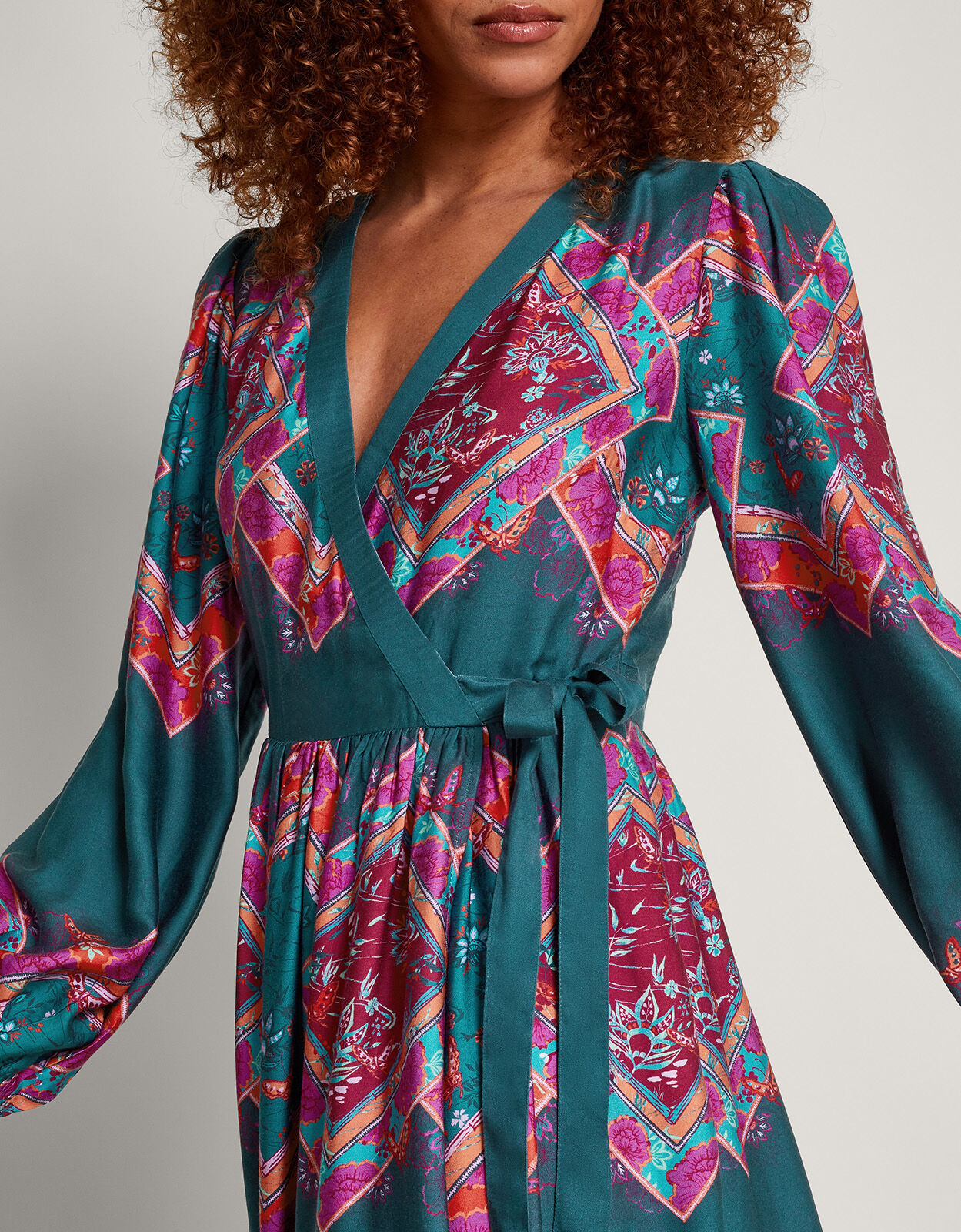 Tiffany Wrap Dress Blue Evening Dresses Monsoon Global