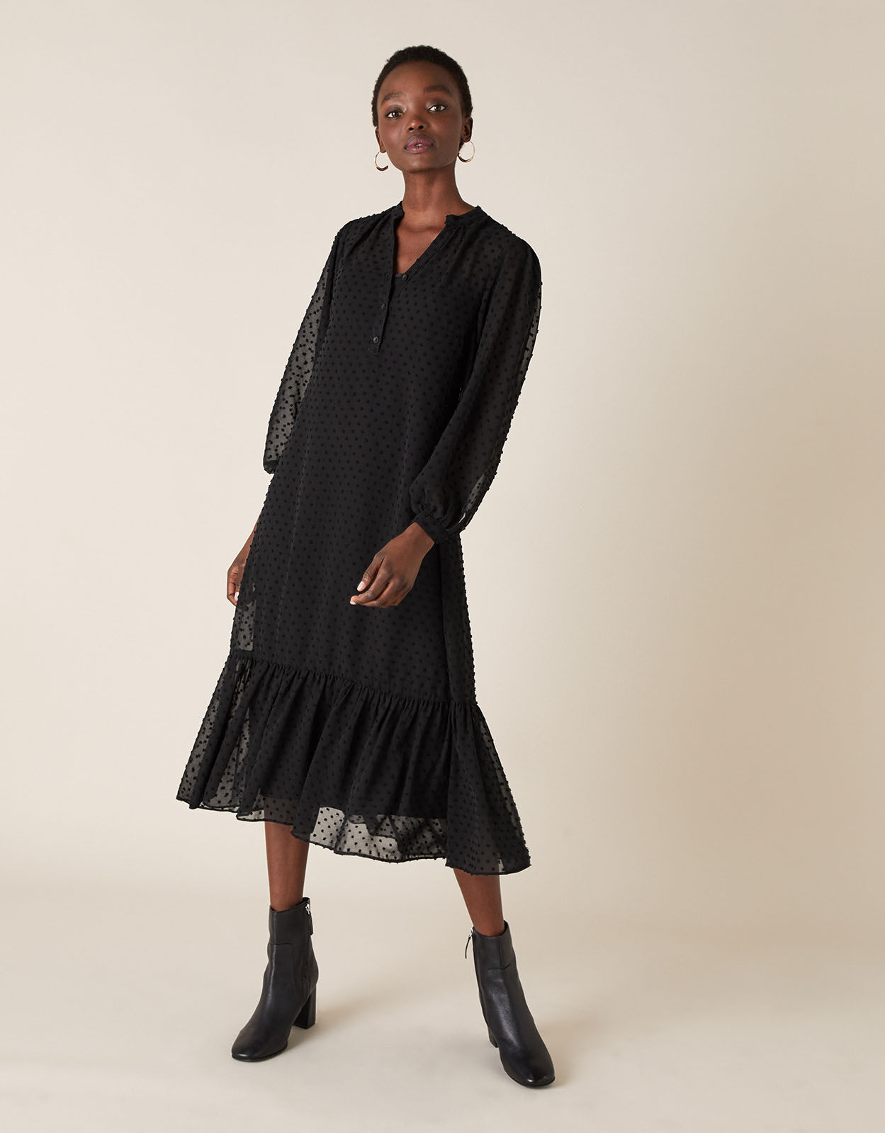 monsoon black and white dress