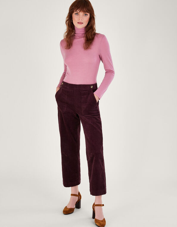 Harper Cord Pants, Purple (PLUM), large