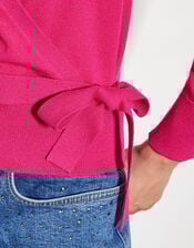 Riley Wrap Jumper, Pink (BRIGHT PINK), large