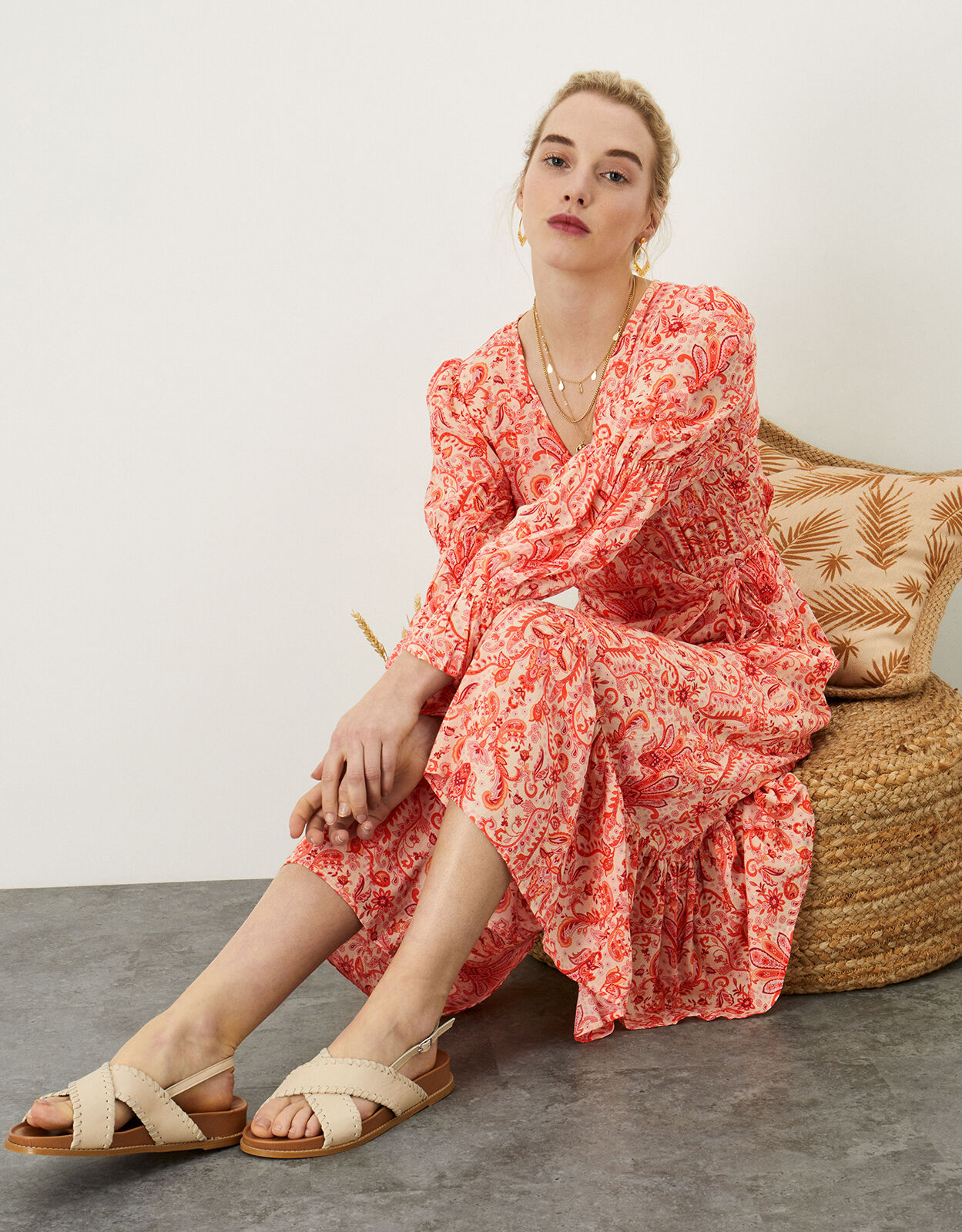 Monsoon orange top dress