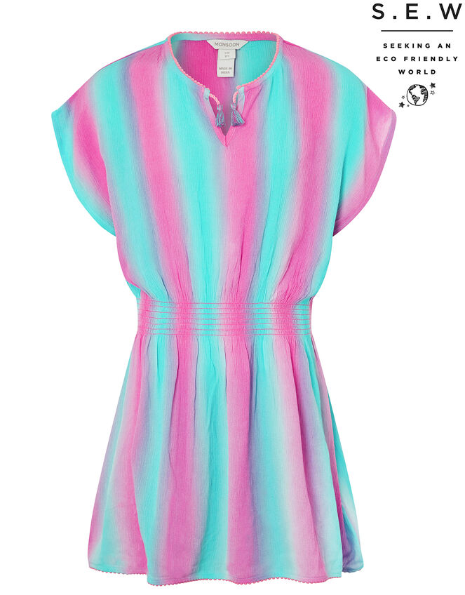 Tie Dye Kaftan Dress in LENZING™ ECOVERO™, Multi (MULTI), large