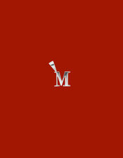 Anna and Nina Sterling Silver M Initial Necklace Charm, , large