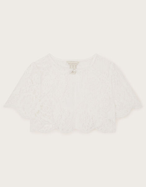 Lola Lace Bridesmaid Shrug, Ivory (IVORY), large