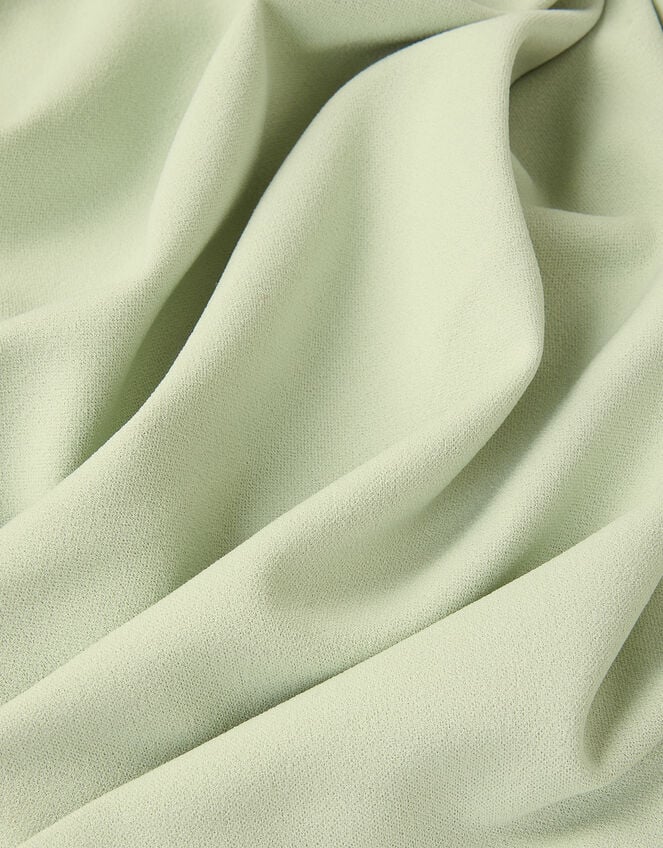 One-Shoulder Drape Skater Dress, Green (SAGE), large