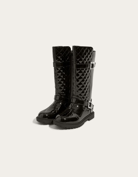 Diamante Riding Boots, Black (BLACK), large