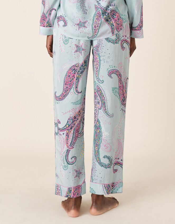 Paisley Print Pyjama Bottoms, Blue (BLUE), large