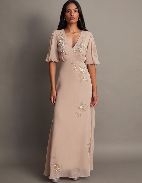 August Embellished Maxi Dress Pink, Pink (BLUSH), large