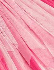 Sequin Unicorn Short Sleeve Disco Dress, Pink (PINK), large