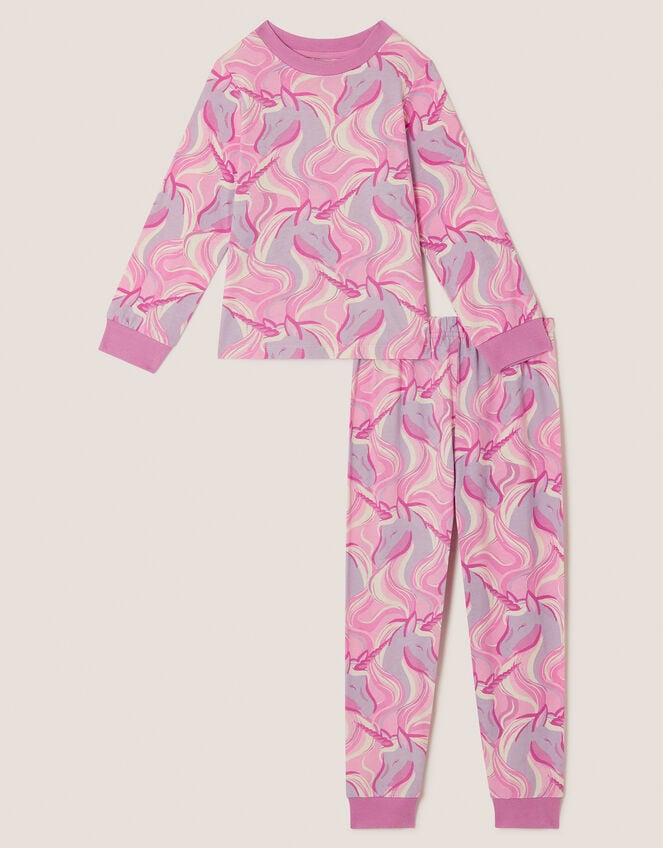 Unicorn Jersey Long Pyjama Set, Pink (PINK), large