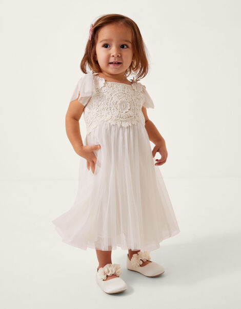 ivory baby dresses for wedding Amazon.com: Newborn Baby Girl Lace Dress Set, 4 Pieces Outfit for Special Occasions (US, Age, 0 Months, Gold, Ivory (with Gift Box)): Clothing, Shoes & Jewelry