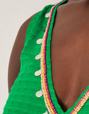 Hanna Embellished Sleeveless Jumpsuit, Green (GREEN), large