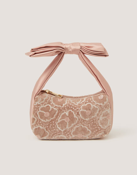 Floral Sequin Velvet Bag, , large
