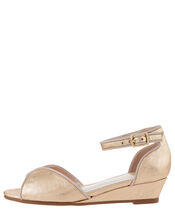 Dawn Shimmer Wedge Shoes, Gold (GOLD), large