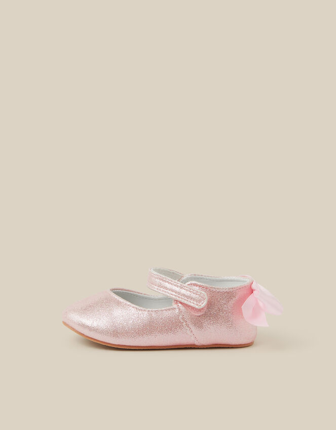Baby Bow Shimmer Walker Shoes, Pink (PINK), large