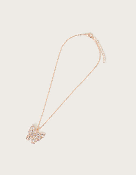 Super Sparkly Butterfly Necklace, , large