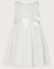 Baby Polka Dot Daisy Dress, Blue (BLUE), large