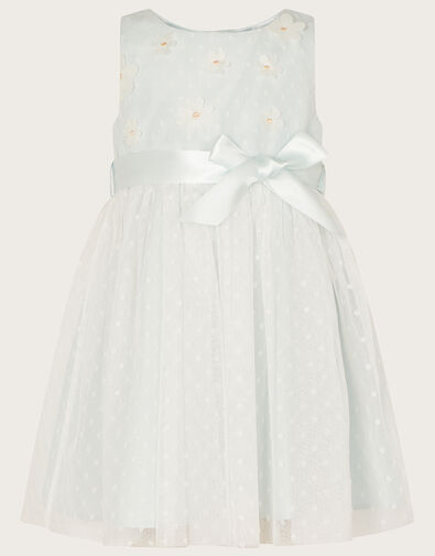 Baby Polka Dot Daisy Dress, Blue (BLUE), large