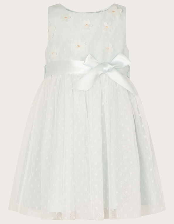 Baby Polka Dot Daisy Dress, Blue (BLUE), large