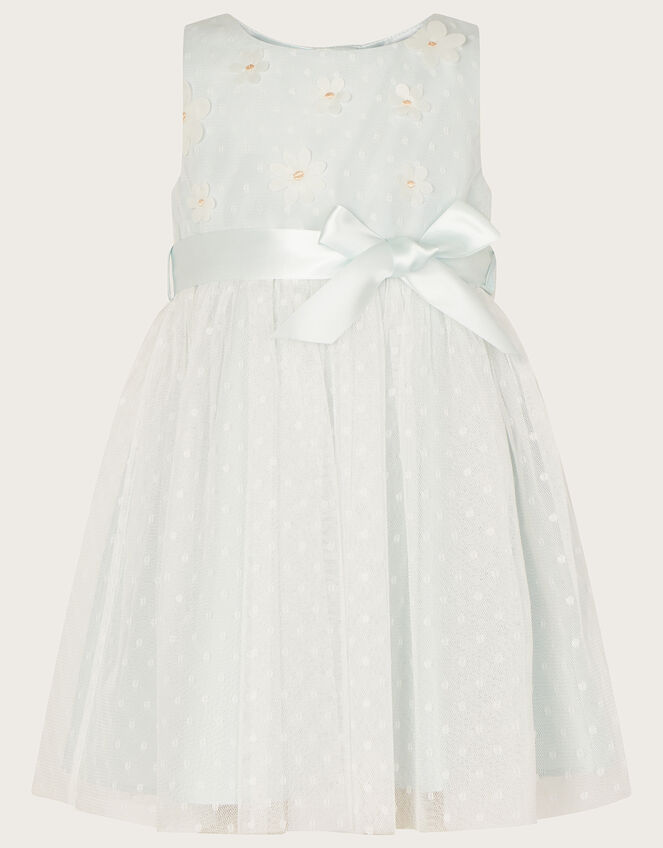 Baby Polka Dot Daisy Dress, Blue (BLUE), large