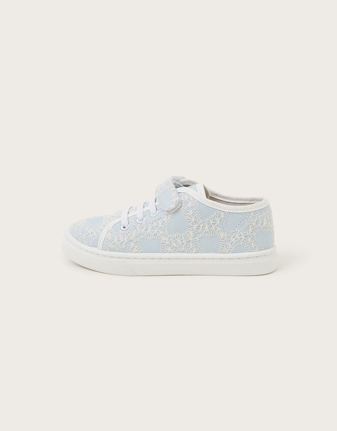 Heart Lace Trainers, Blue (BLUE), large