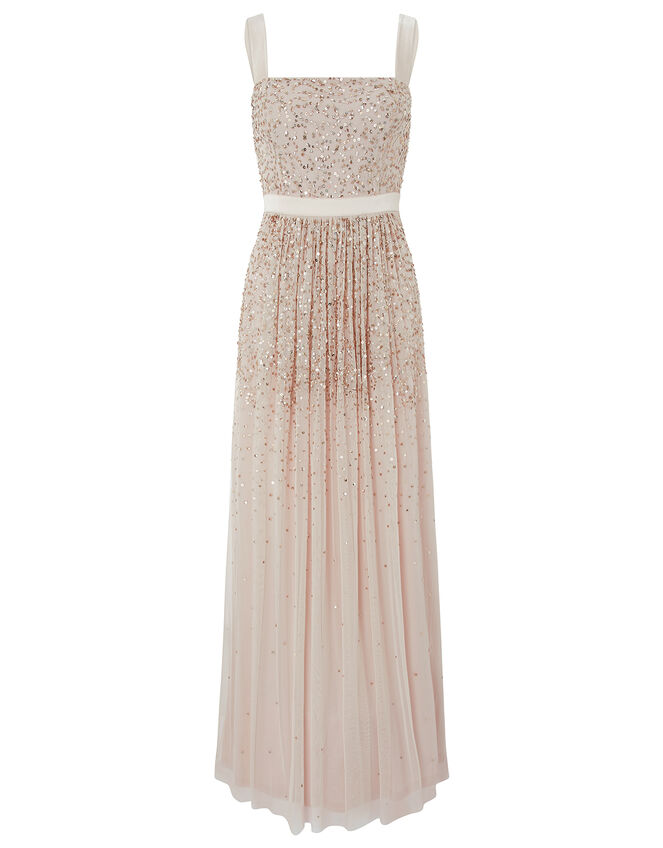 Leila Embellished Bridesmaid Dress, Nude (NUDE), large