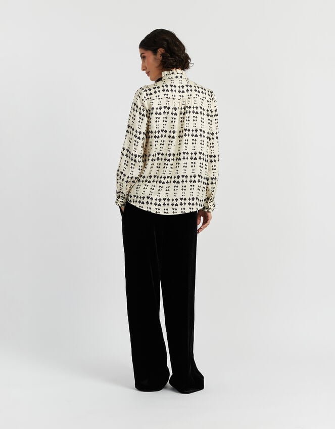 Chinti & Parker Queen of Hearts Ruffle Shirt, Cream (CREAM), large