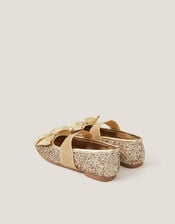 Glitter Bow Ballet Flats, Gold (GOLD), large