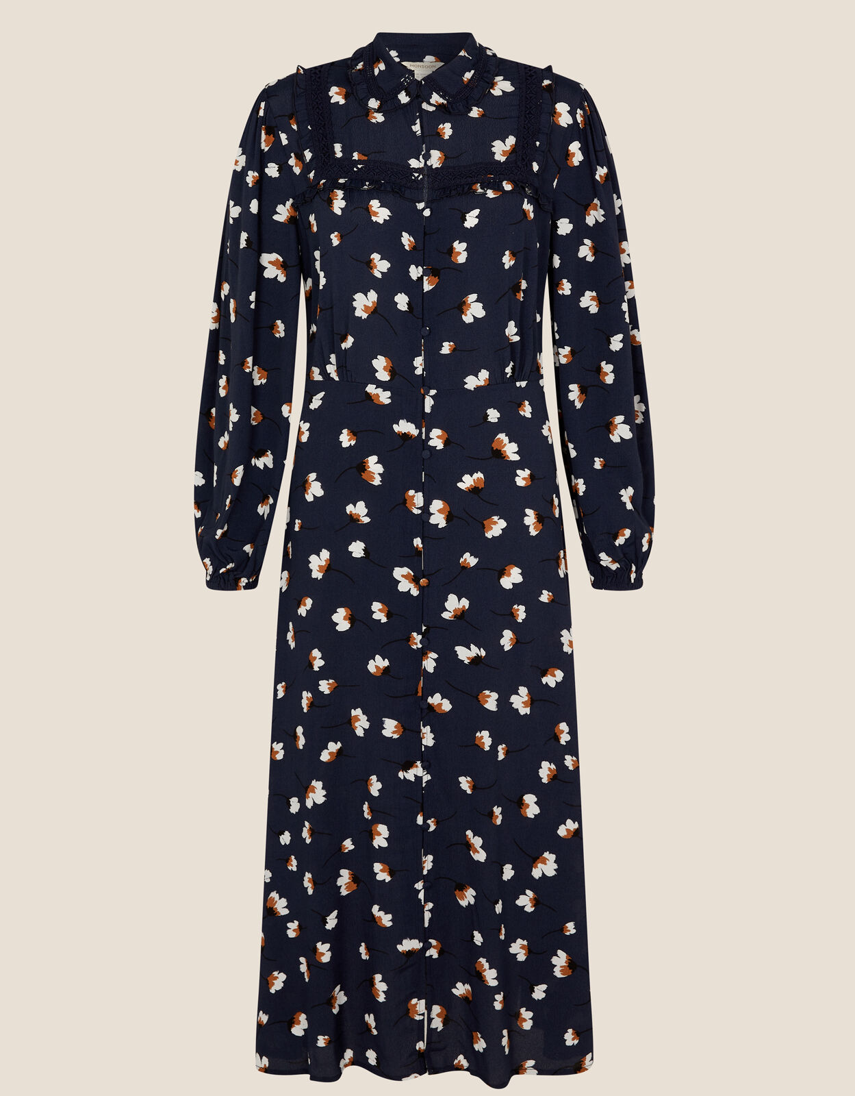 Monsoon navy floral accadeva dress