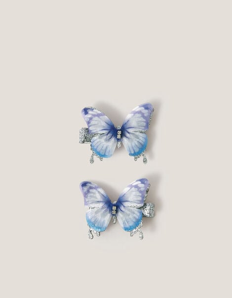 2-Pack Ombre Butterfly Hair Clips, , large