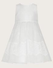 Baby Alovette Lace Christening Dress, White (WHITE), large