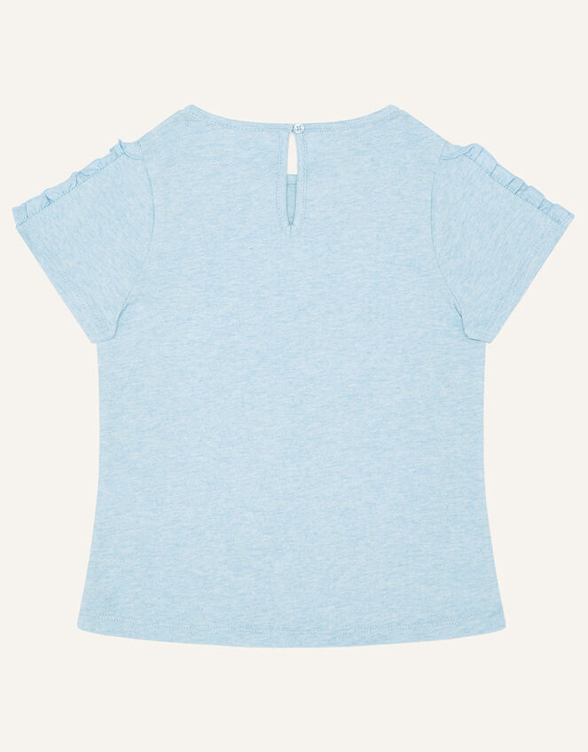 Square Sequin Bunny Short Sleeve T-Shirt, Blue (BLUE), large