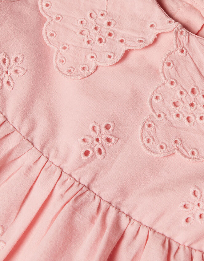 Baby Broderie Pintuck Dress, Pink (PINK), large