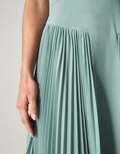 Madison Flutter Sleeve Pleated Bridesmaid Dress, Green (SAGE), large