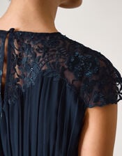 Elodie Lace Chiffon Bridesmaid Dress, Blue (NAVY), large