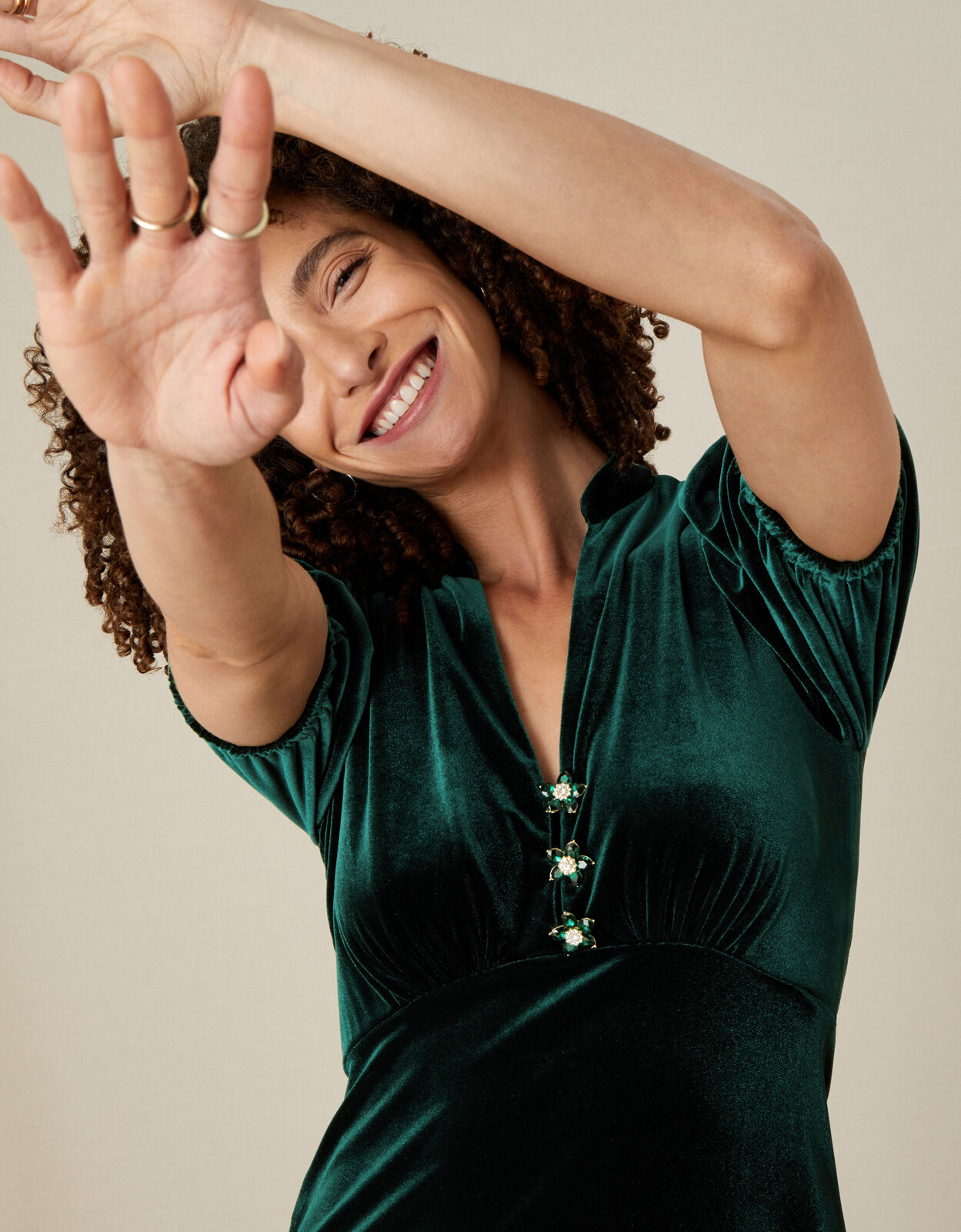 Green velvet sale shirt dress