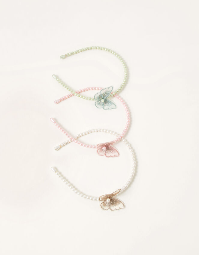 Lacey Butterfly Pearl Headband, , large