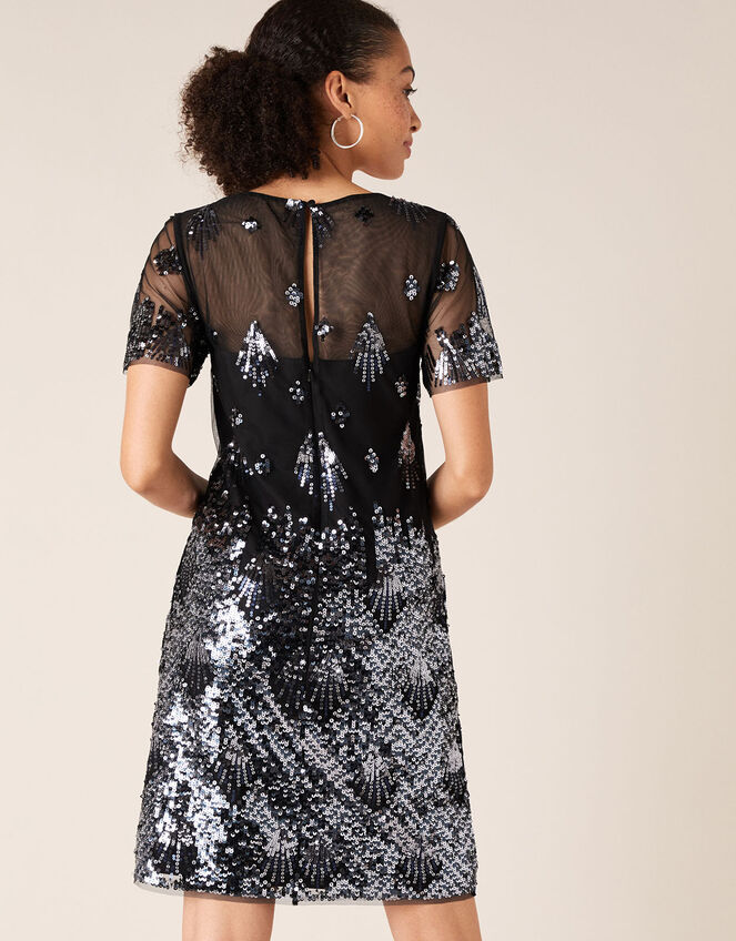 Beatrix Sequin Tunic Dress, Black (BLACK), large