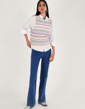 Fair Isle Tabard, Ivory (IVORY), large