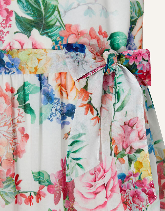 Isla Floral Print Chiffon Maxi Dress, Multi (MULTI), large