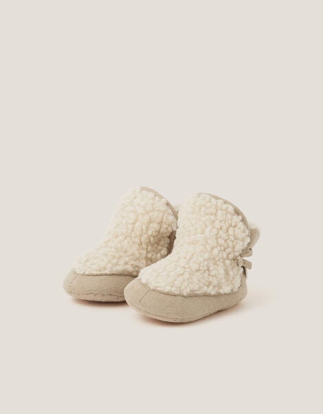Baby Borg Booties, Cream (CREAM), large