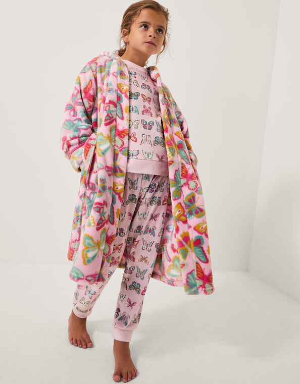 Butterfly Print Robe, Pink (PINK), large
