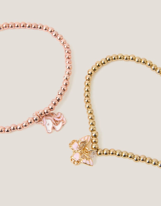 Unicorn & Butterfly Charm Bracelet Gift Set, , large