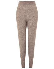 LOUNGE Skinny Knit Joggers, Camel (OATMEAL), large
