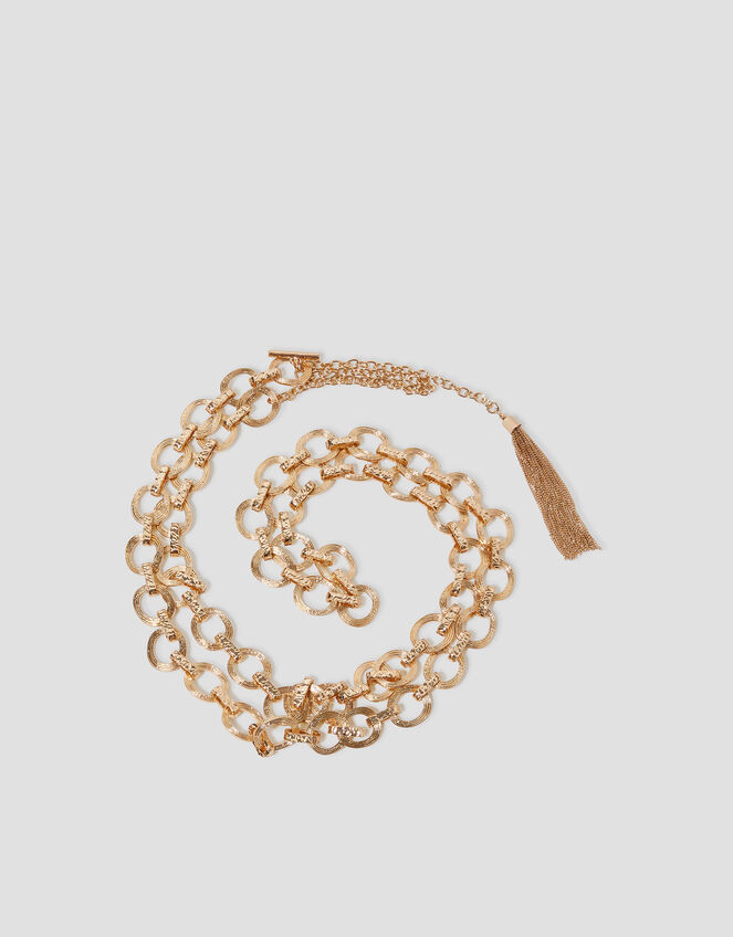 Loop Chain Tassel Belt, Gold (GOLD), large
