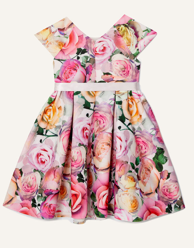 Floral Print Scuba Dress, Pink (PINK), large